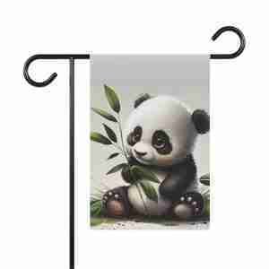 Baby Panda Garden Flag