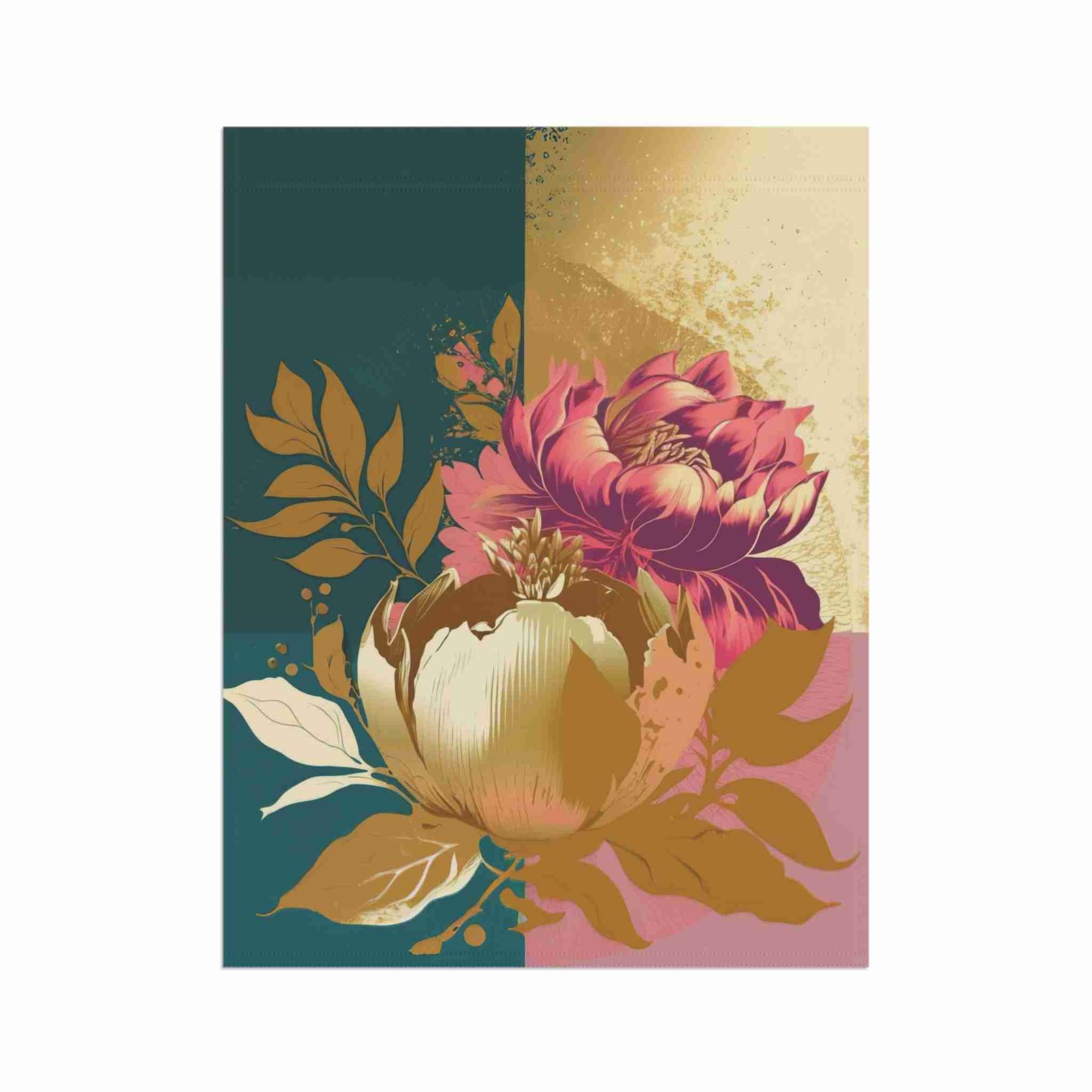 Gold and Mauve Flower Garden Flag - Image 8