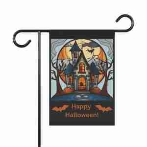 Haunted House Halloween Garden Flag