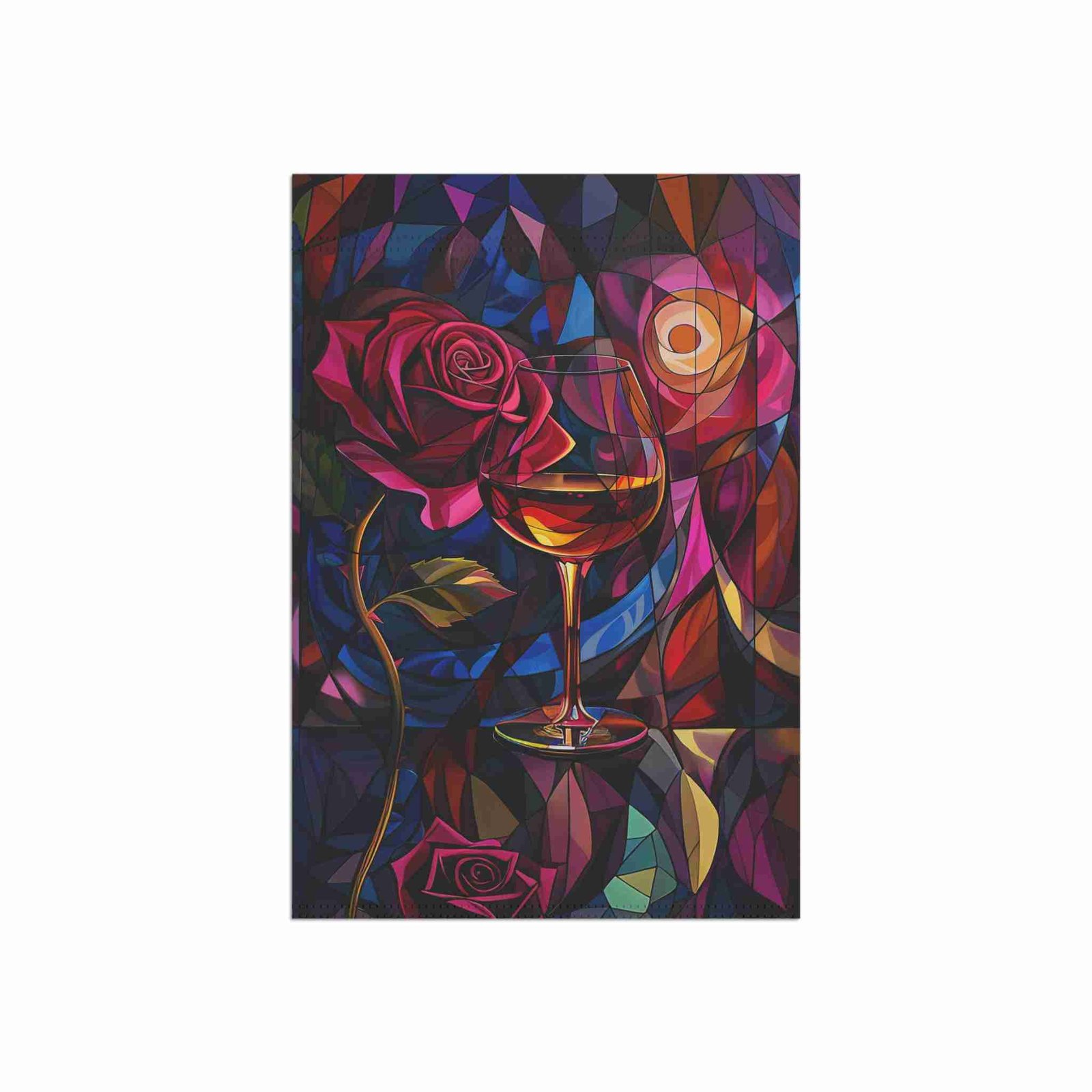Abstract Wine and Rose Garden Flag - Image 3