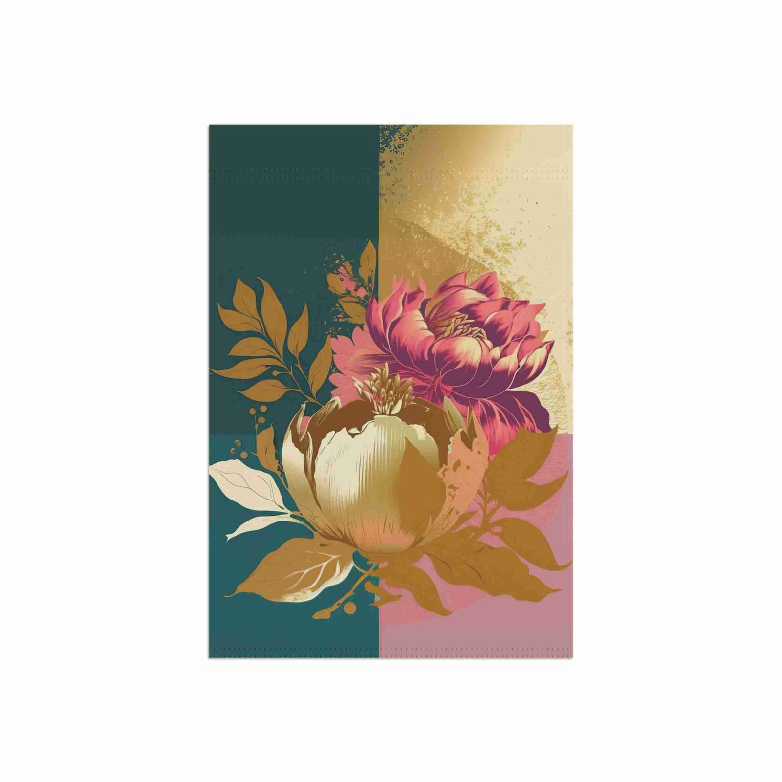 Gold and Mauve Flower Garden Flag - Image 3