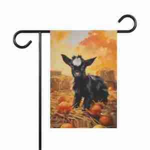 Pumpkin Patch Baby Goat Garden Flag