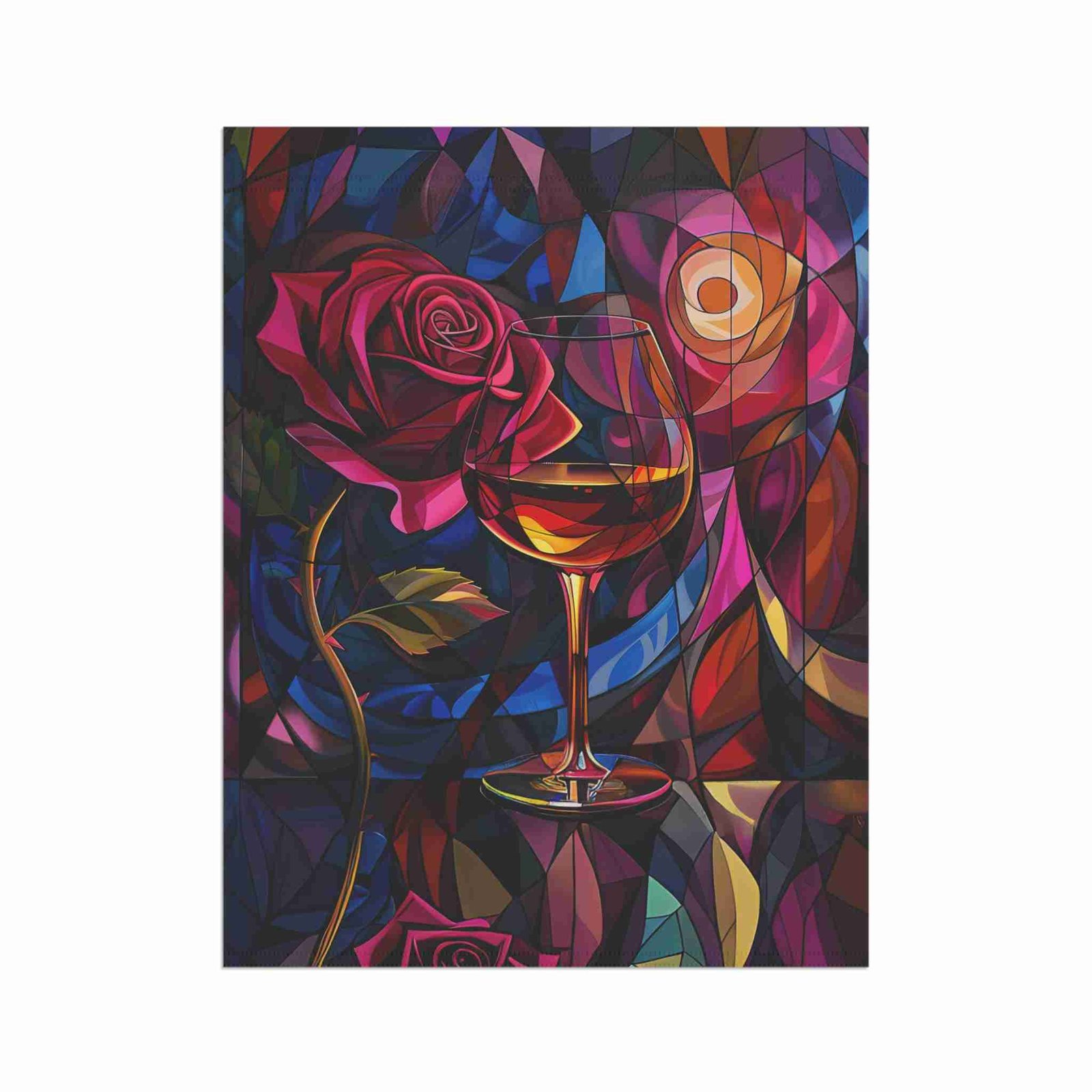 Abstract Wine and Rose Garden Flag - Image 8