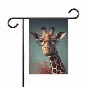 Smart Giraffe Garden Flag