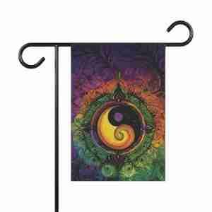 Abstract Yin and Yang Garden Flag