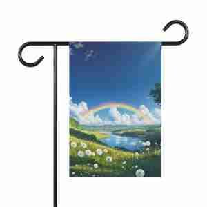 Rainbow Meadow Garden Flag