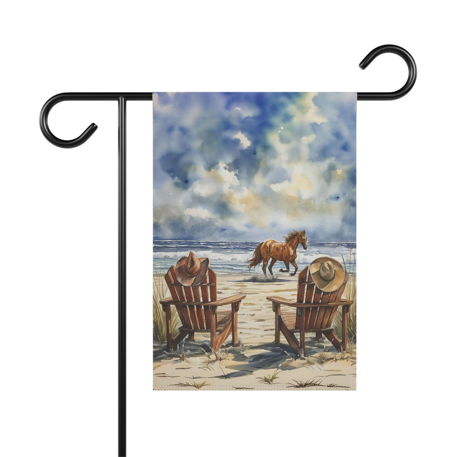 Cowboy Beach Garden Flag