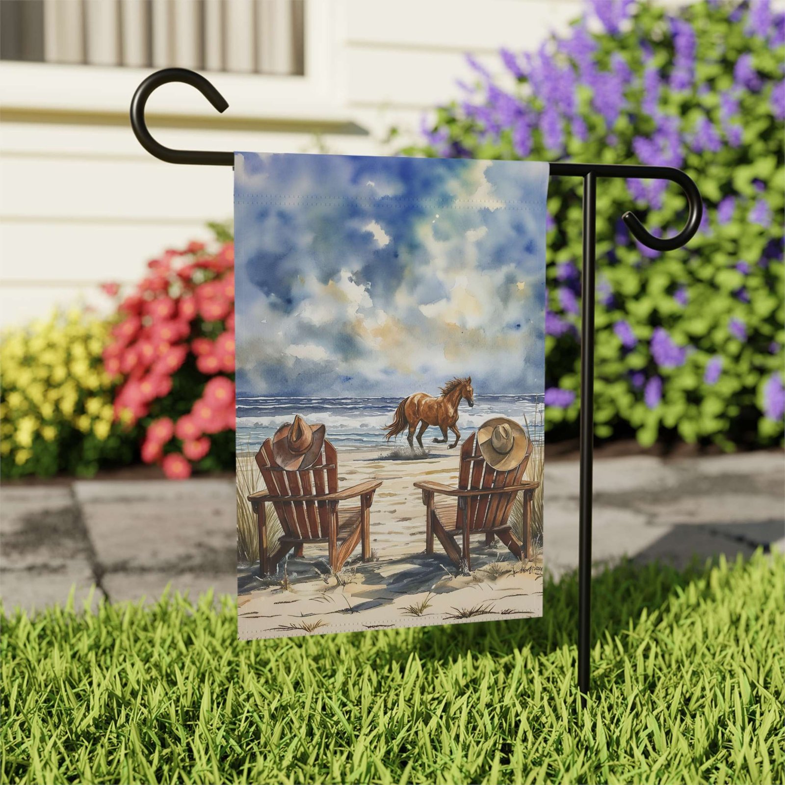 Cowboy Beach Garden Flag - Image 5