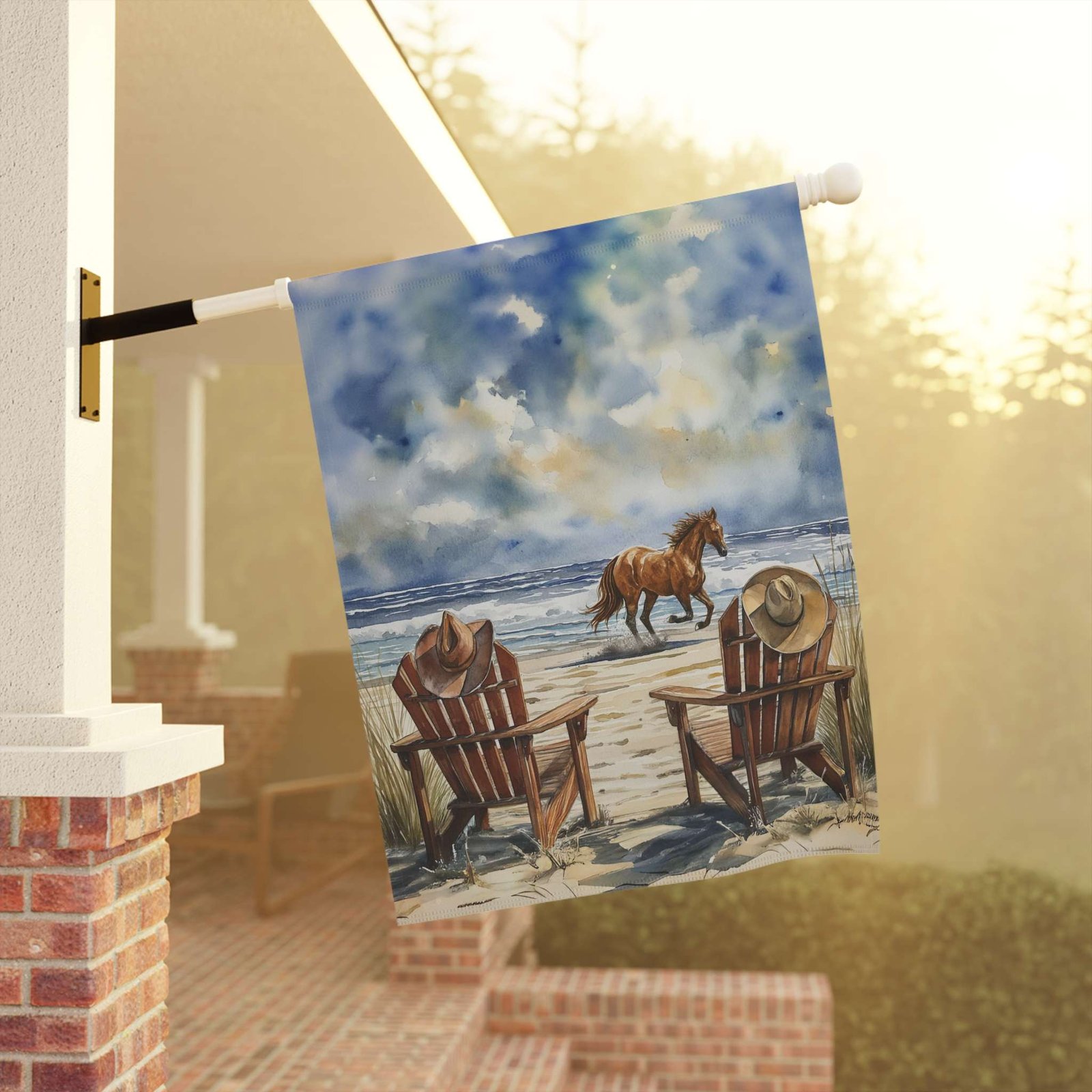 Cowboy Beach Garden Flag - Image 9