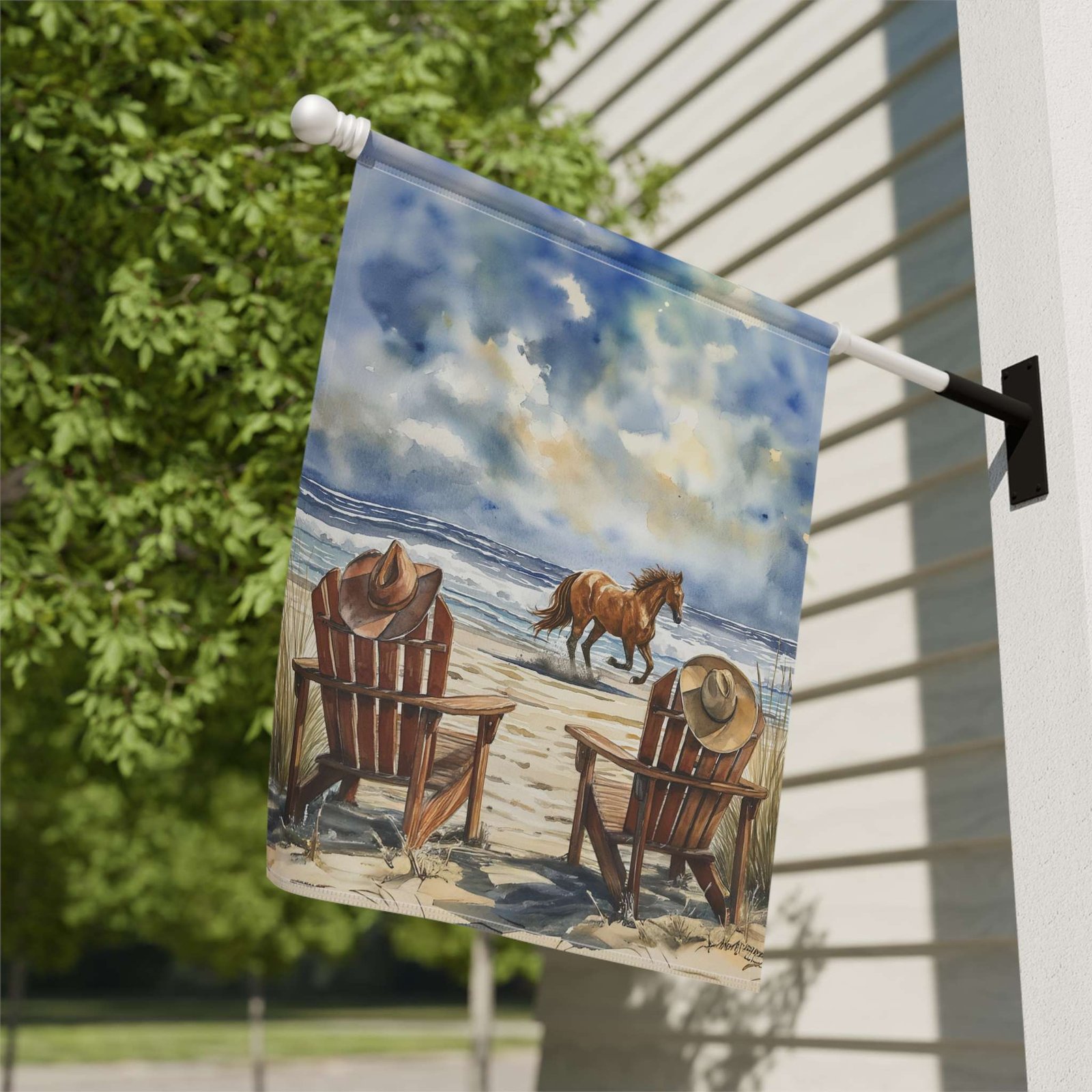 Cowboy Beach Garden Flag - Image 10