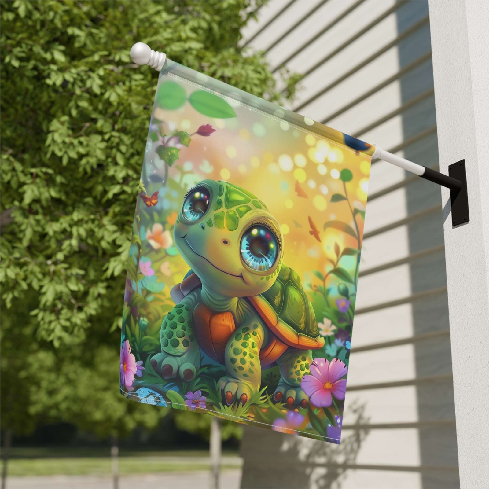 Whimsical Turtle Garden Flag - Image 8