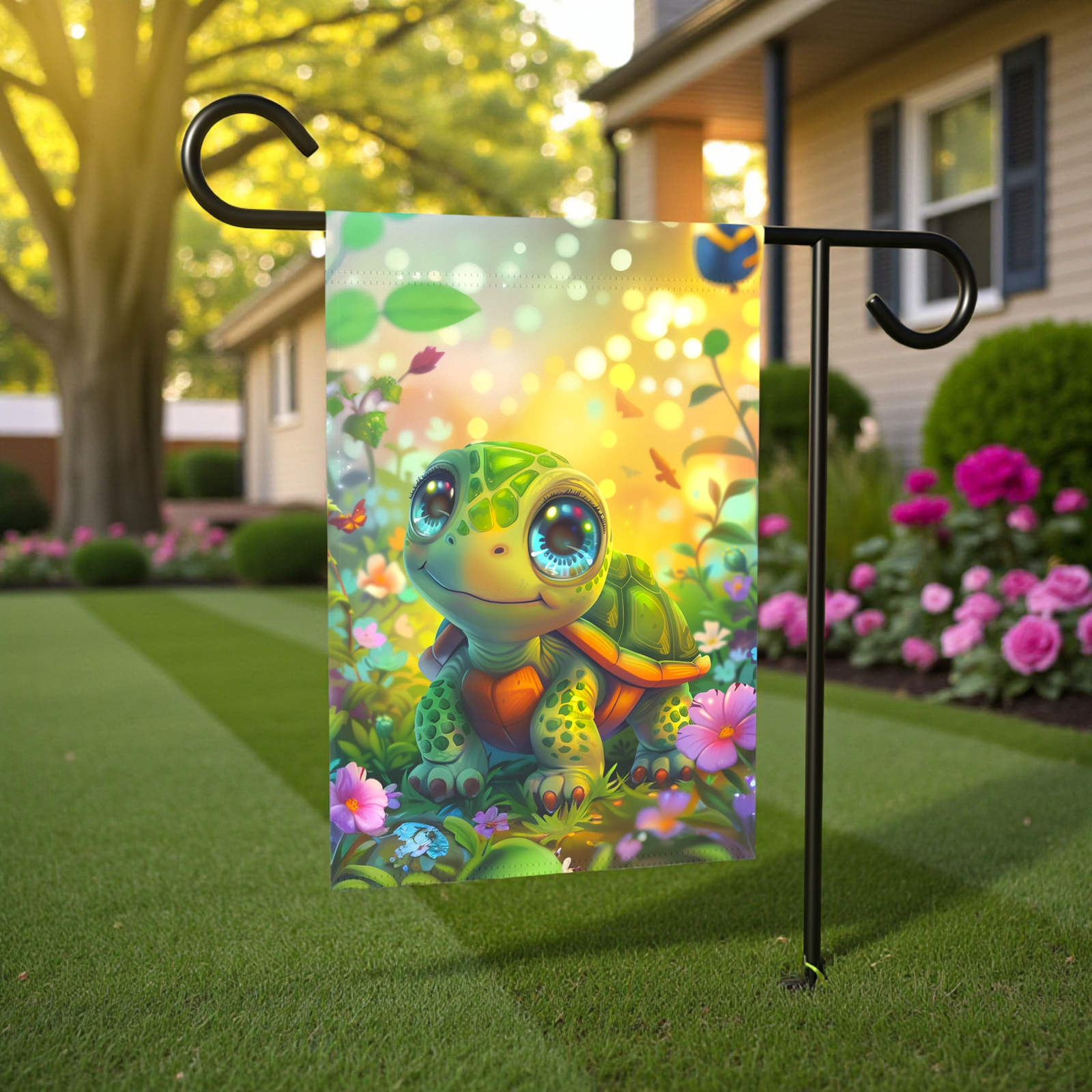 Whimsical Turtle Garden Flag - Image 6