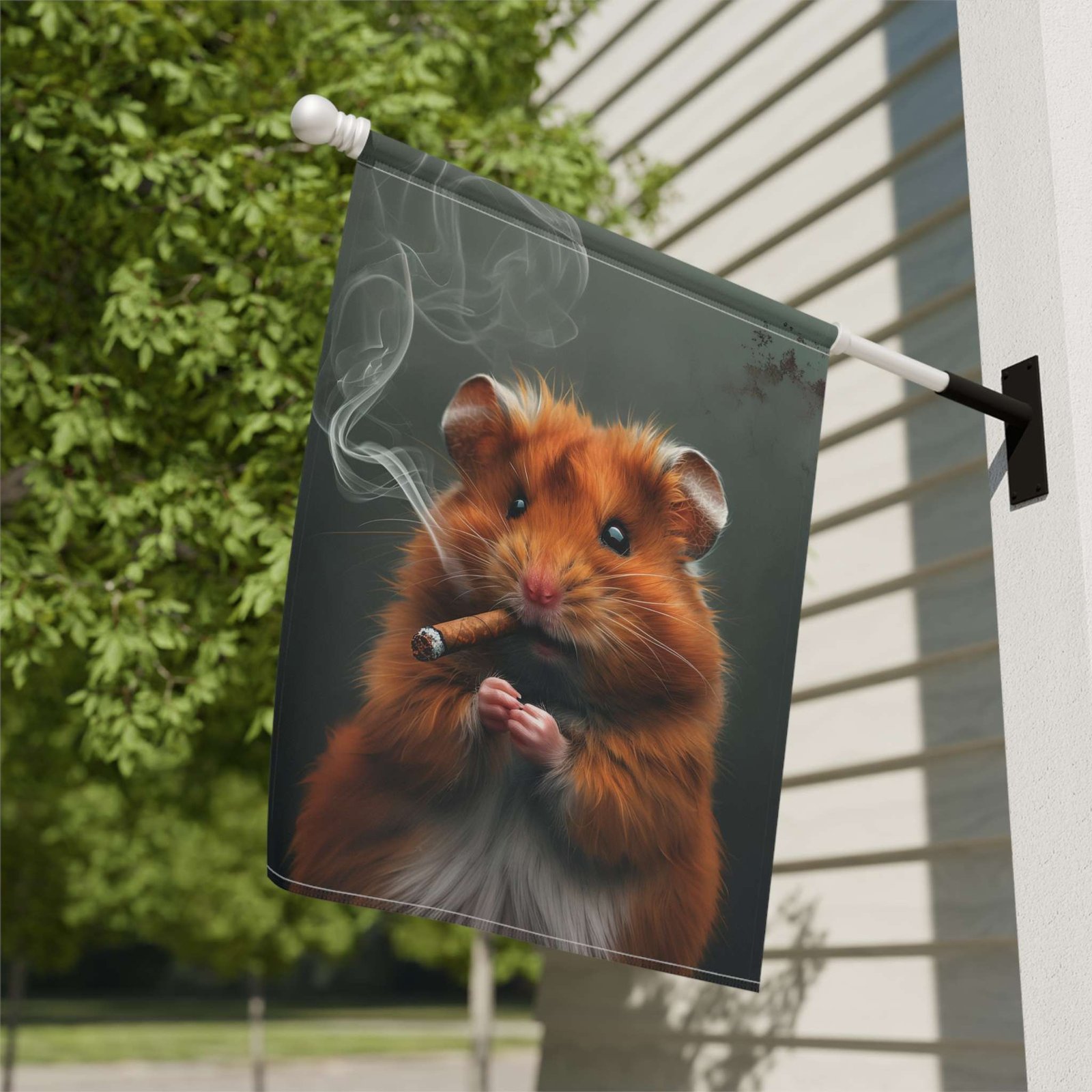 Smokin' Hamster Garden Flag - Image 8