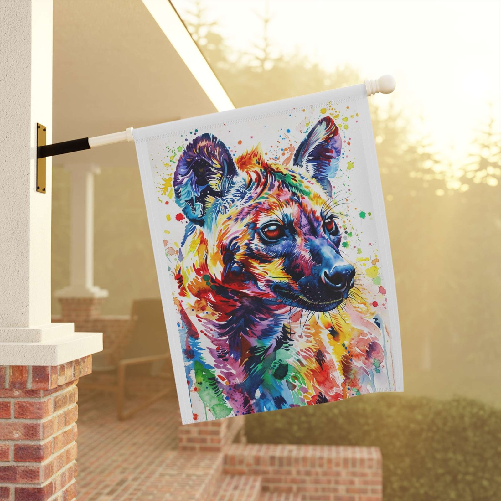 Colorful Hyena Garden Flag - Image 7