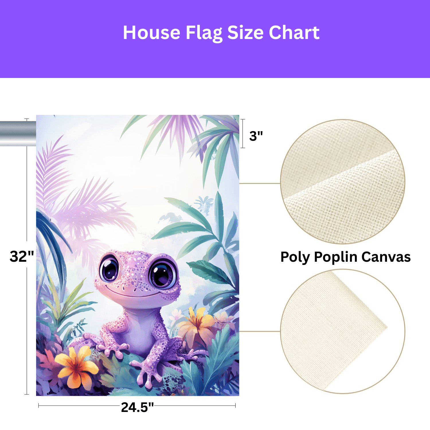 Pink Gecko Garden Flag - Image 2