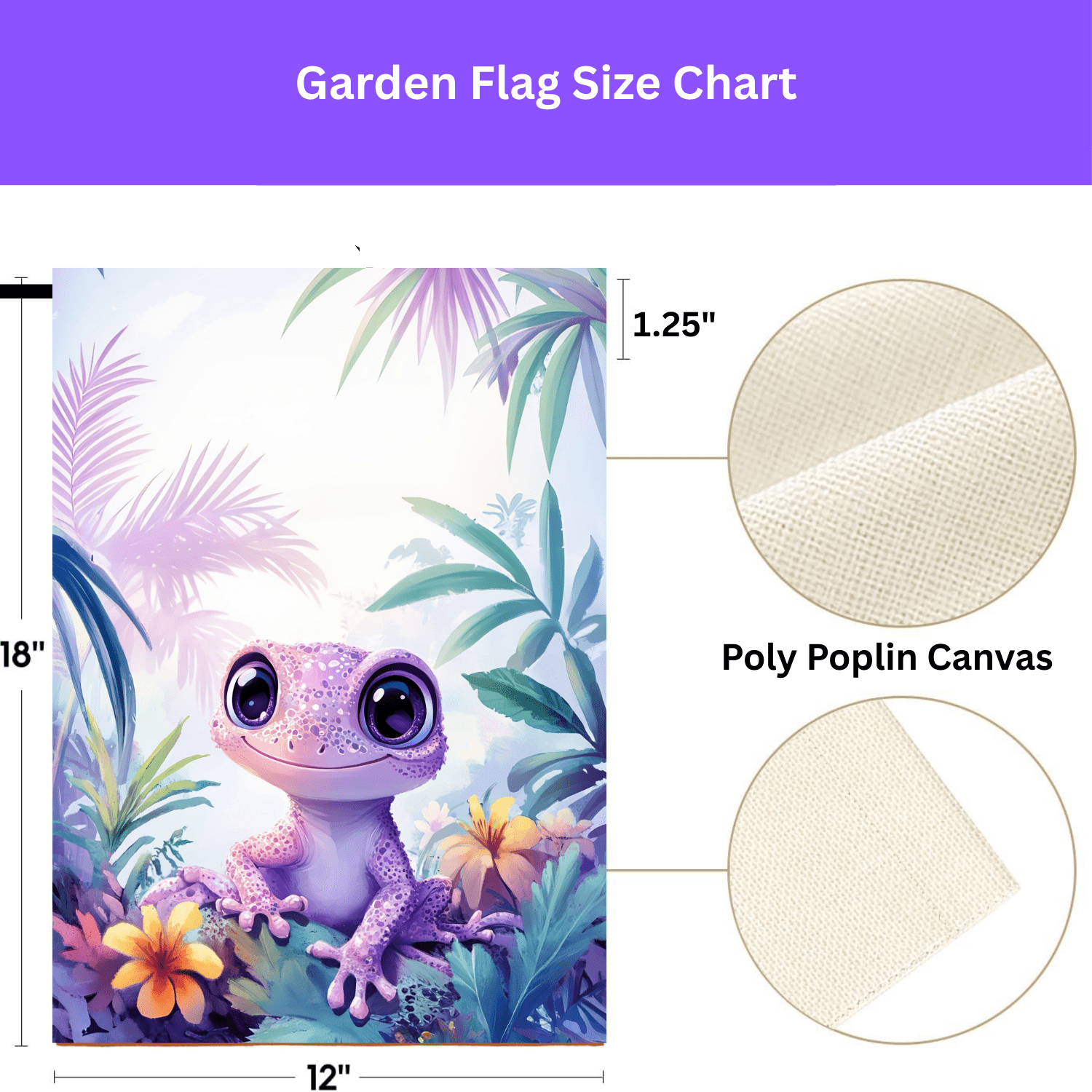 Pink Gecko Garden Flag - Image 4