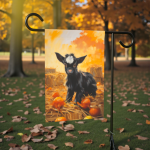Pumpkin Patch Baby Goat Garden Flag