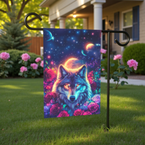 Rose Garden Wolf Garden Flag