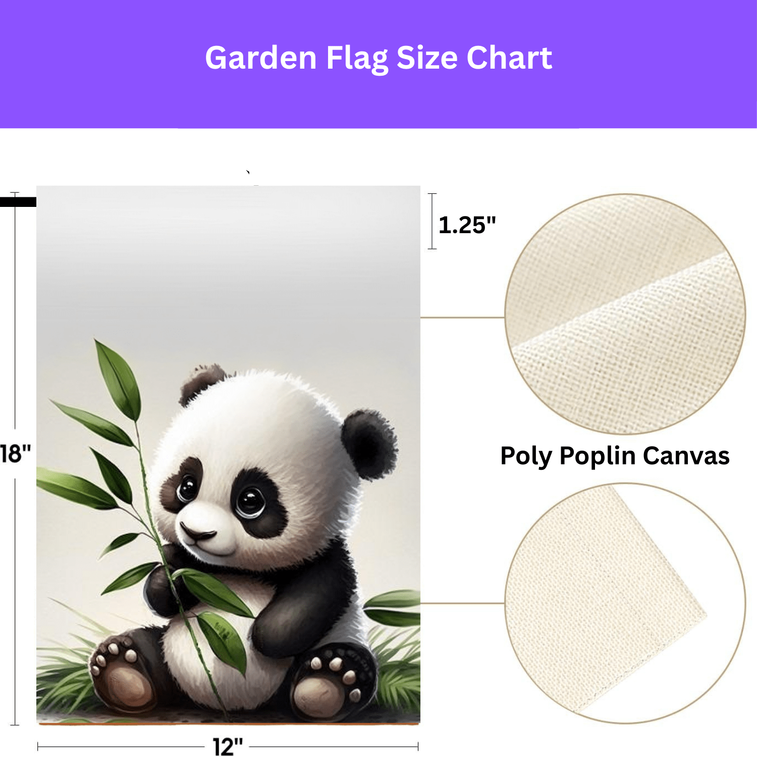 Baby Panda Garden Flag - Image 3