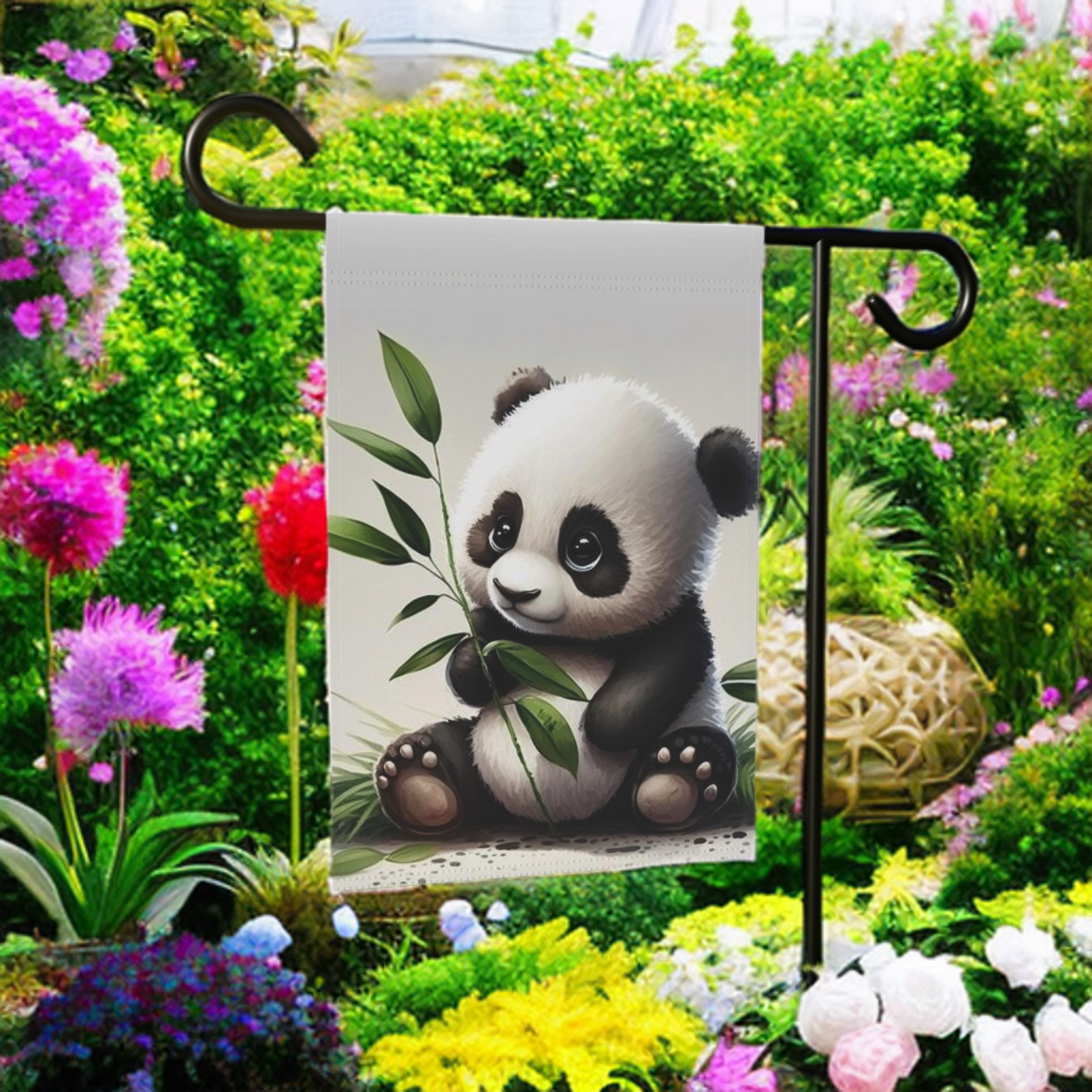 Baby Panda Garden Flag - Image 5
