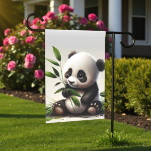 Baby Panda Garden Flag