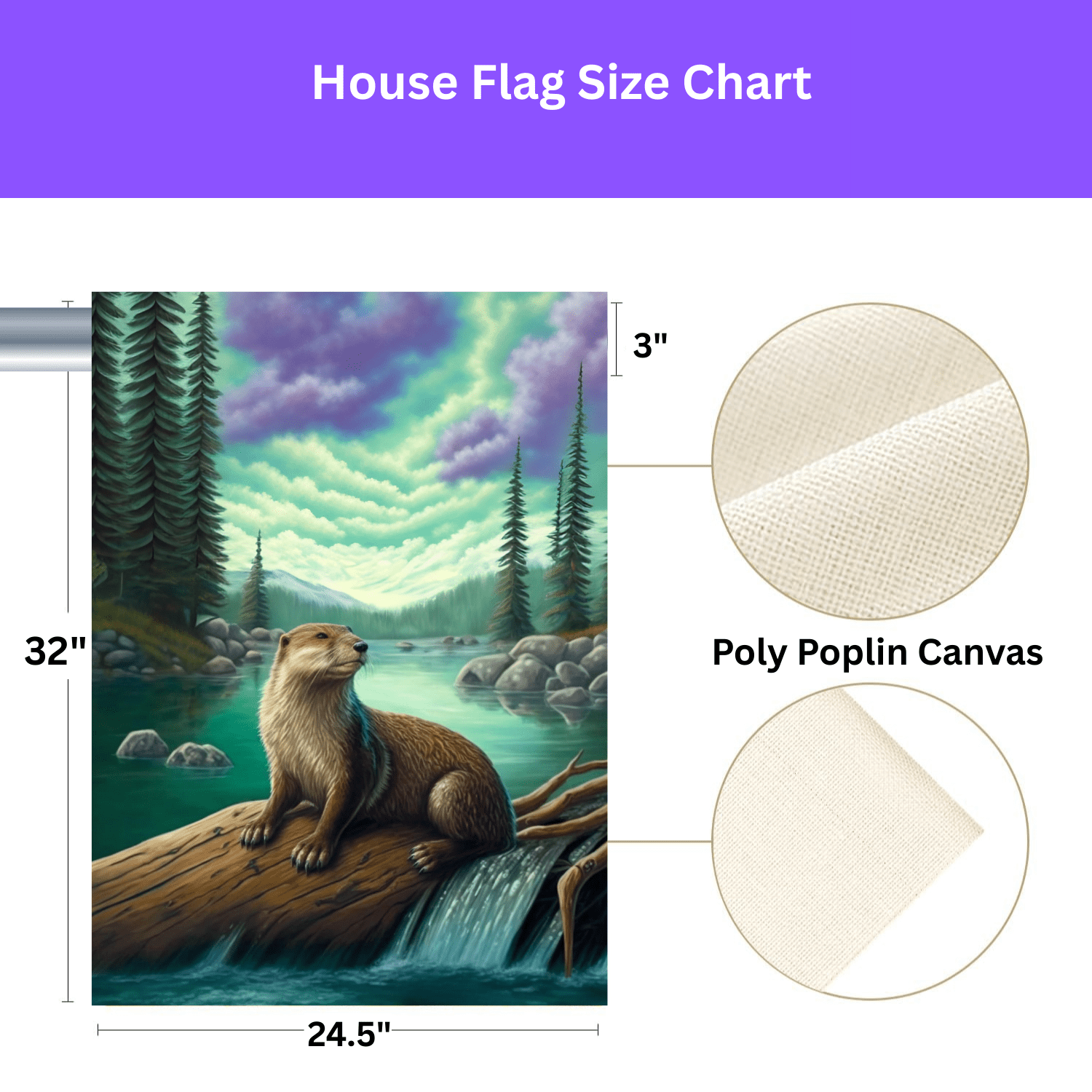 River Otter Garden Flag - Image 3