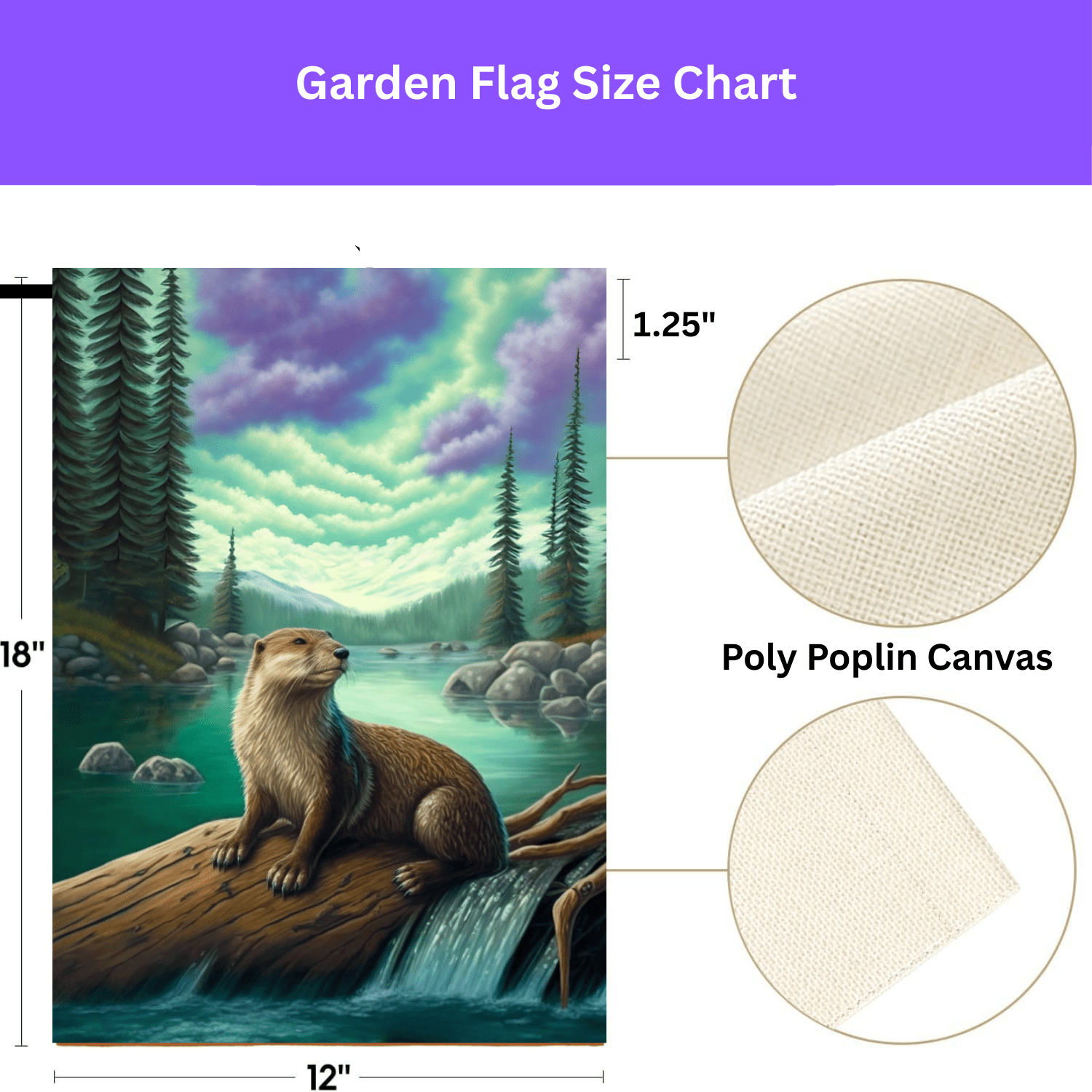 River Otter Garden Flag - Image 4
