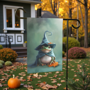Wizard Frog Garden Flag