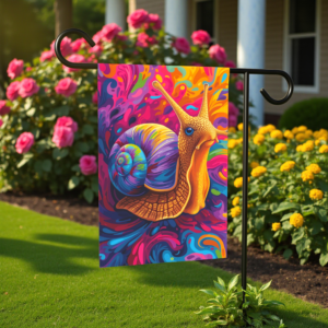 Colorful Snail Garden Flag