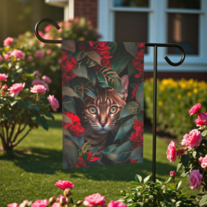 Bengal in Leaves Garden Flag