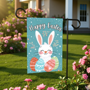 Happy Easter Bunny Garden Flag