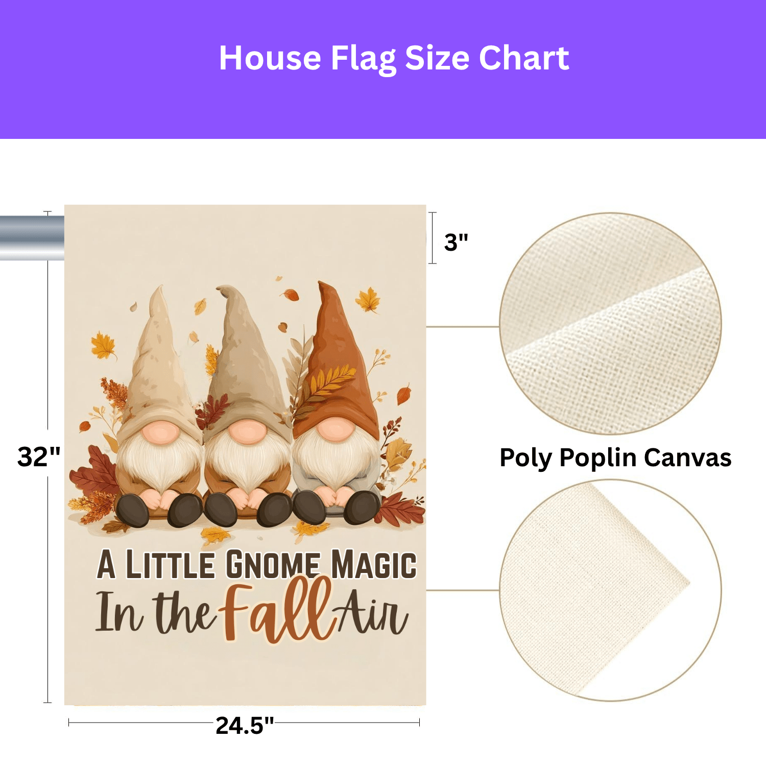 A Little Gnome Magic Fall Garden Flag - Image 2