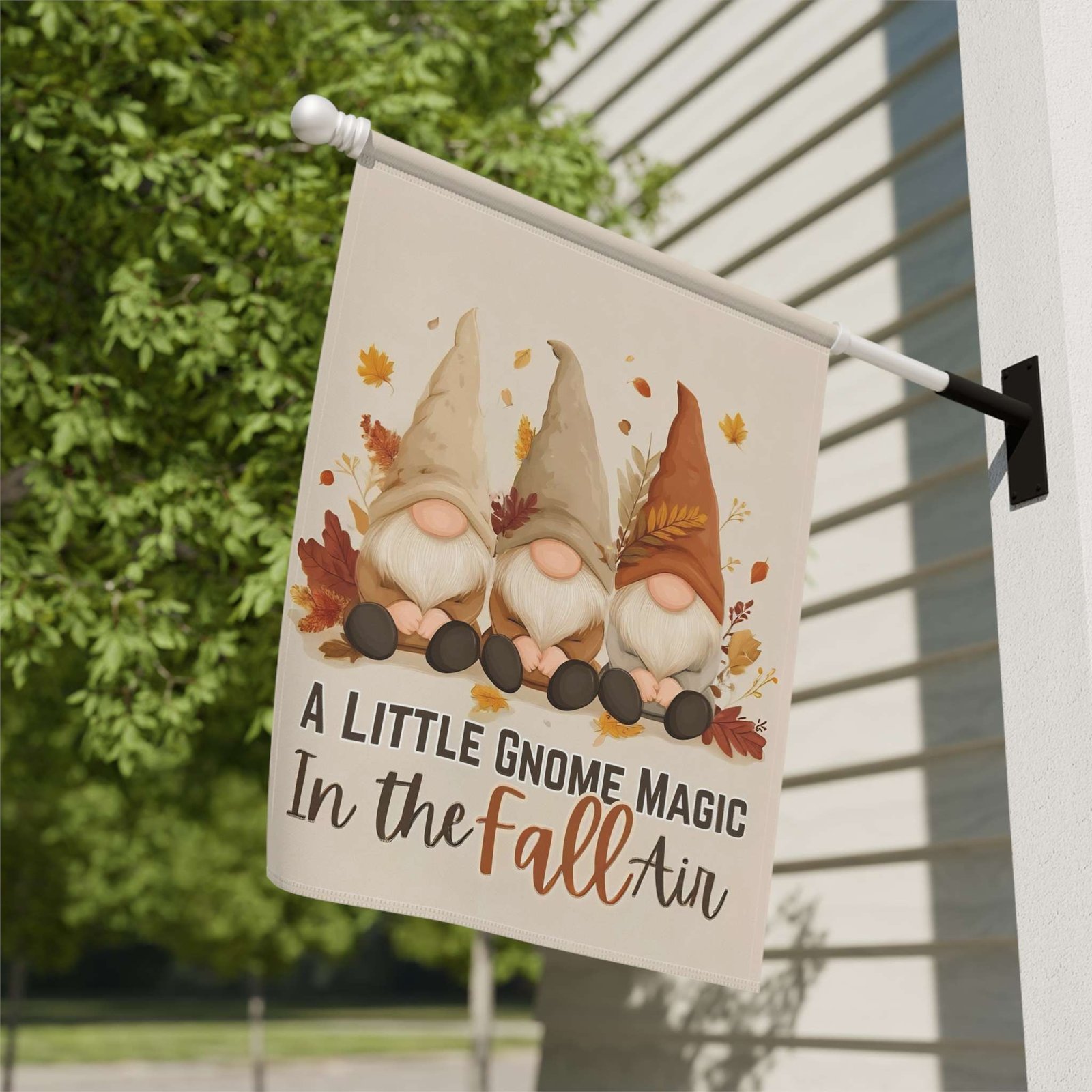 A Little Gnome Magic Fall Garden Flag - Image 8