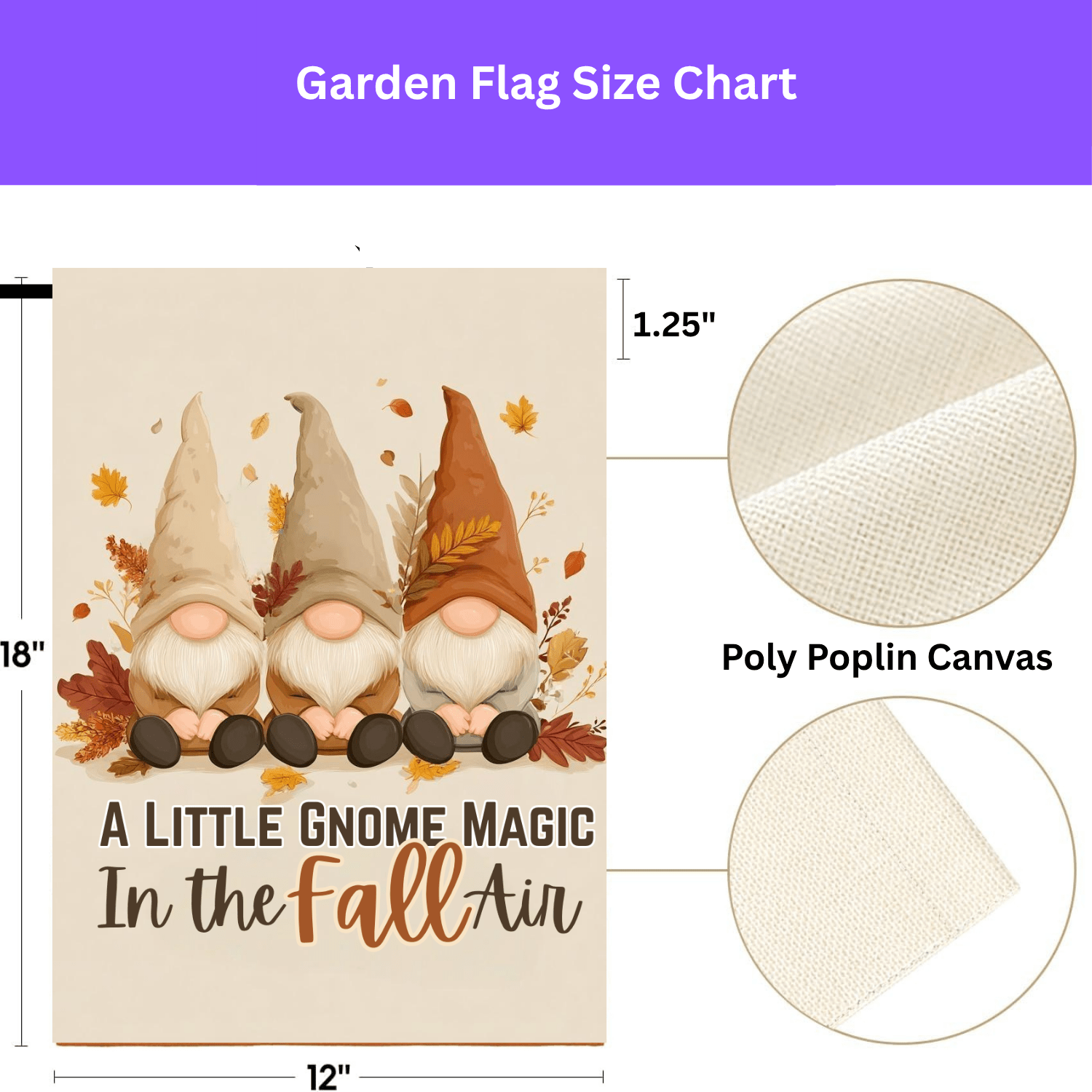 A Little Gnome Magic Fall Garden Flag - Image 4