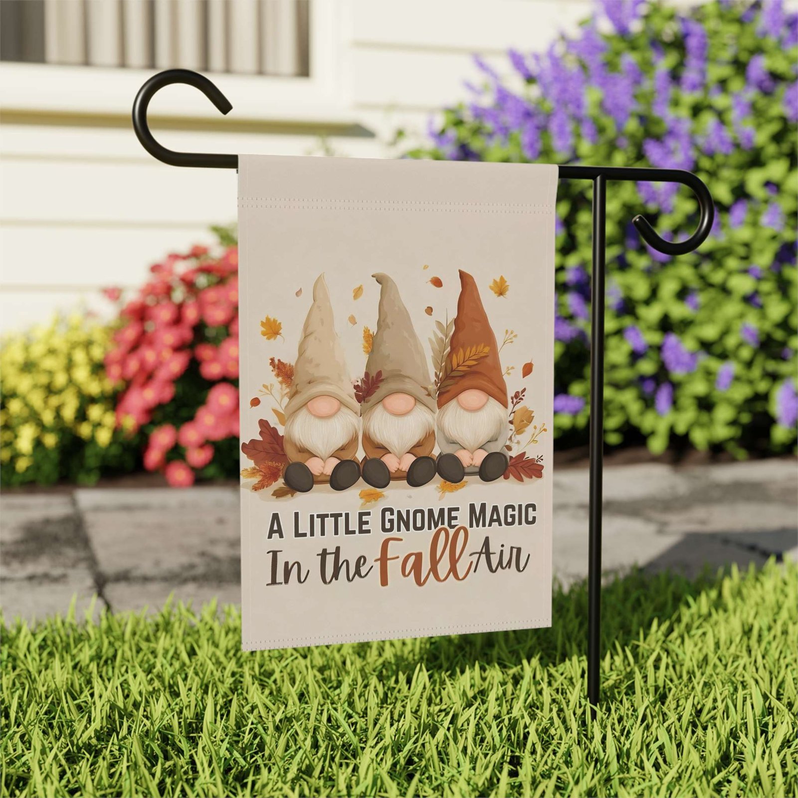 A Little Gnome Magic Fall Garden Flag - Image 7