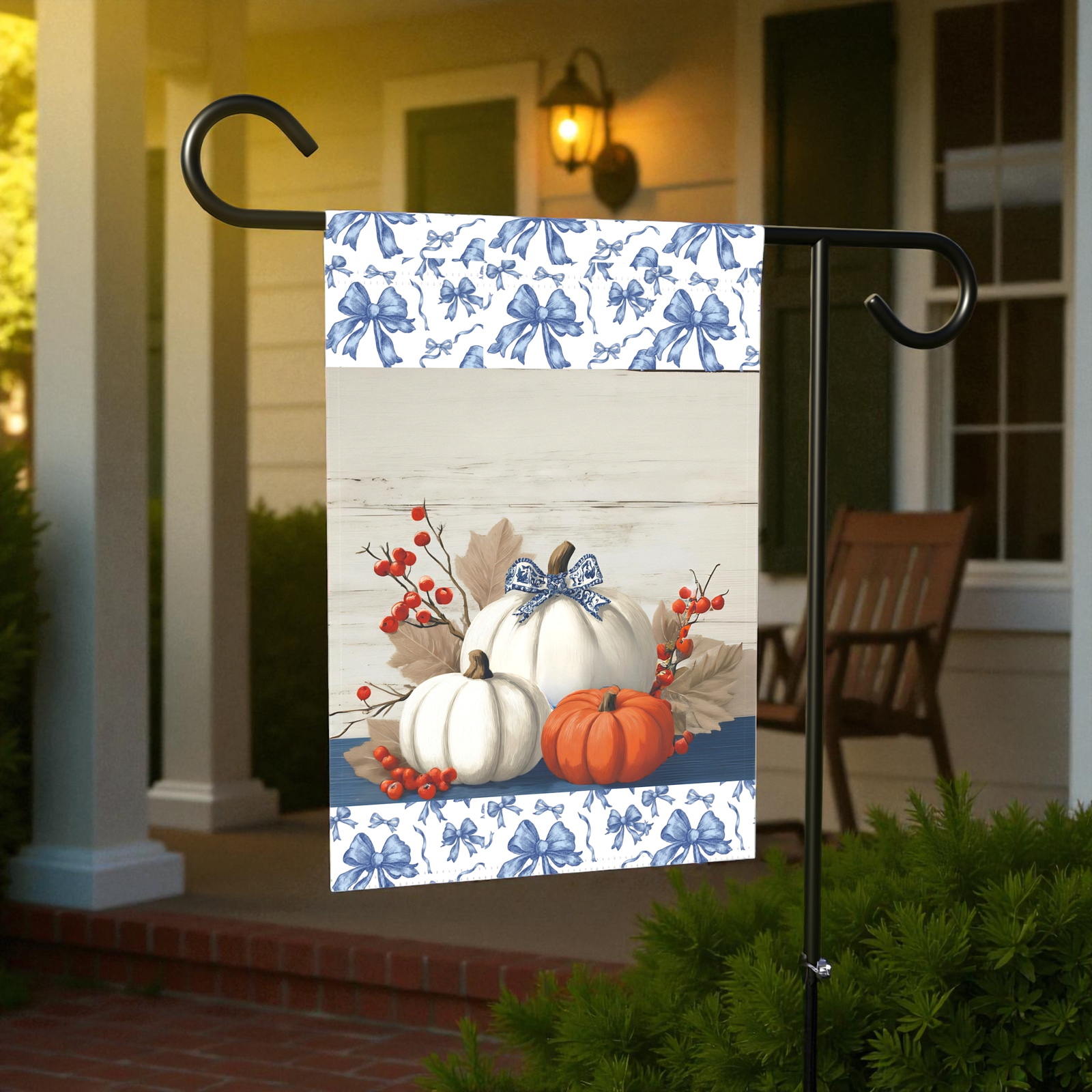Chinoiseries Bow Pumpkin Garden Flag - Image 5