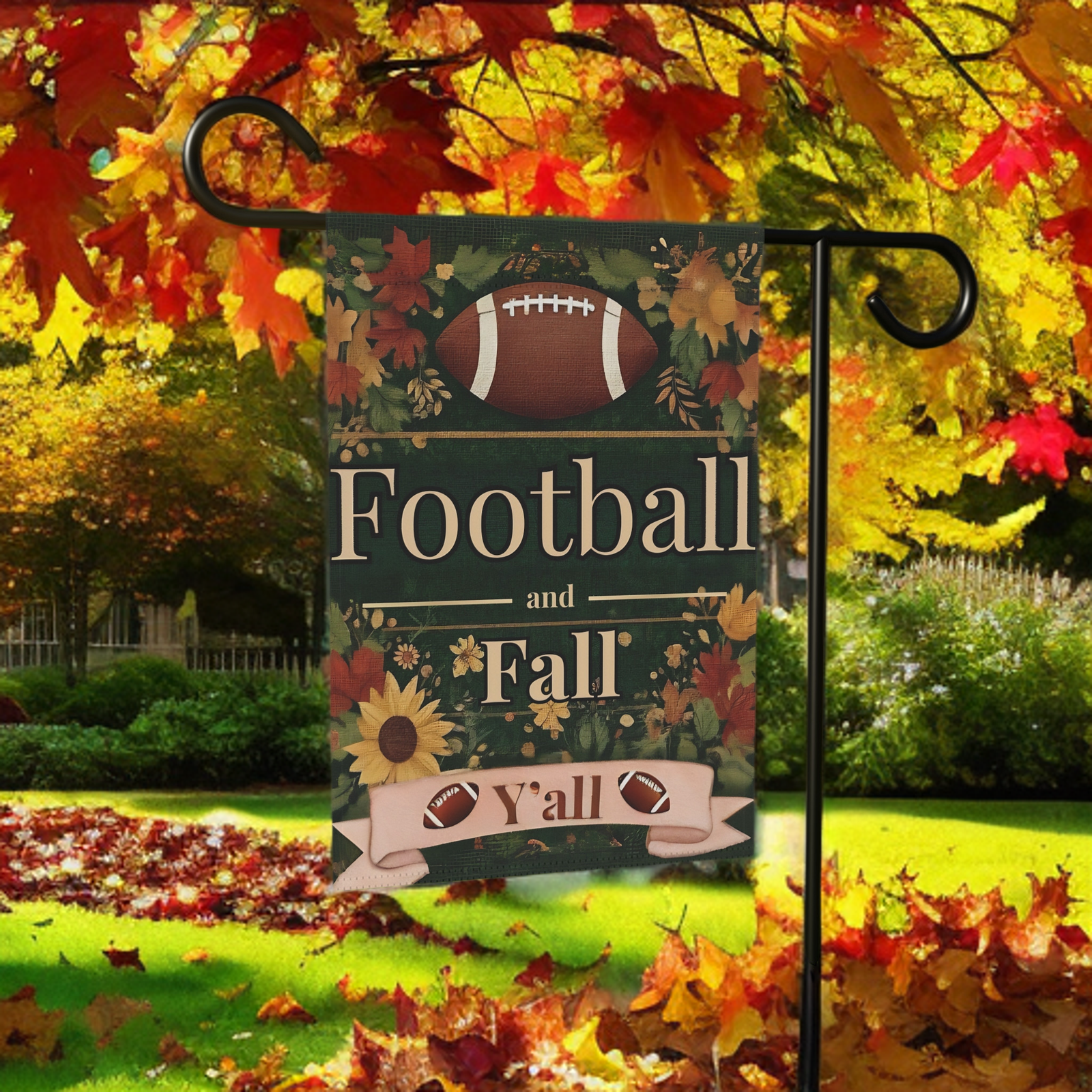 Football & Fall Y'all Garden Flag - Image 6