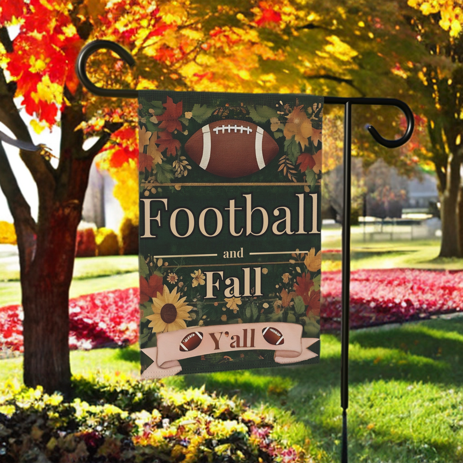 Football & Fall Y'all Garden Flag - Image 5