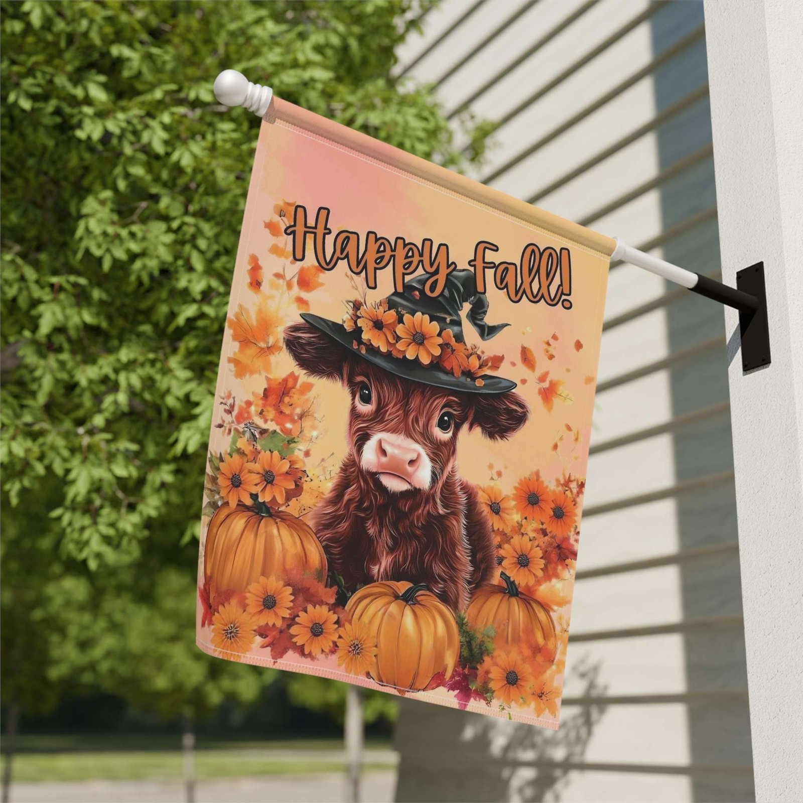 Happy Fall Calf Garden Flag - Image 8