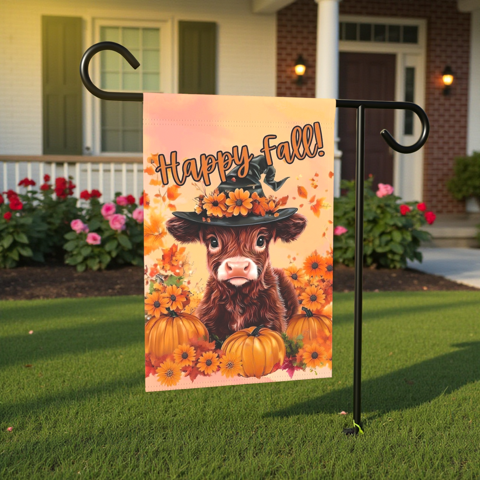 Happy Fall Calf Garden Flag - Image 6
