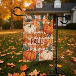 Happy Fall Y'all With Pumpkins Garden Flag