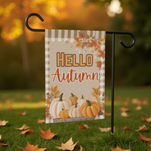 Hello Autumn Pumpkin Garden Flag