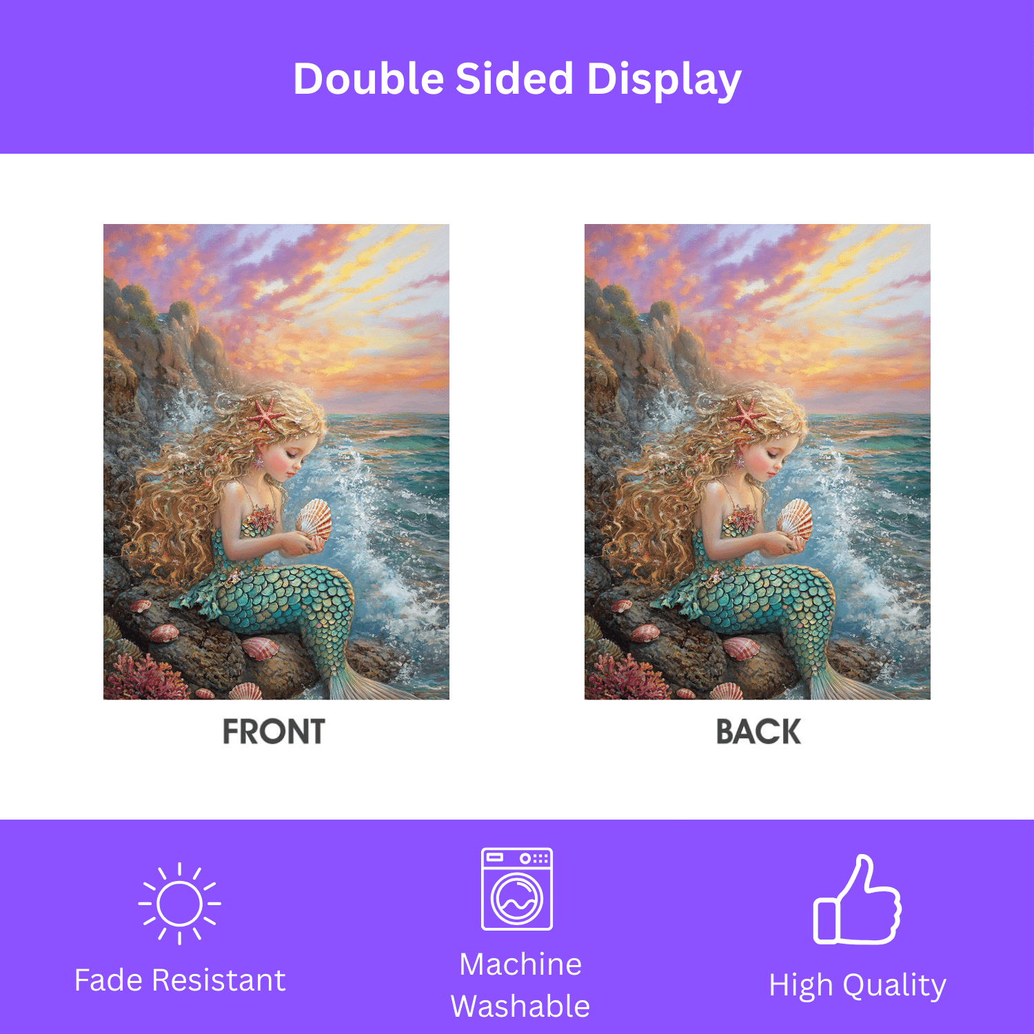 Little Mermaid Garden Flag - Image 2