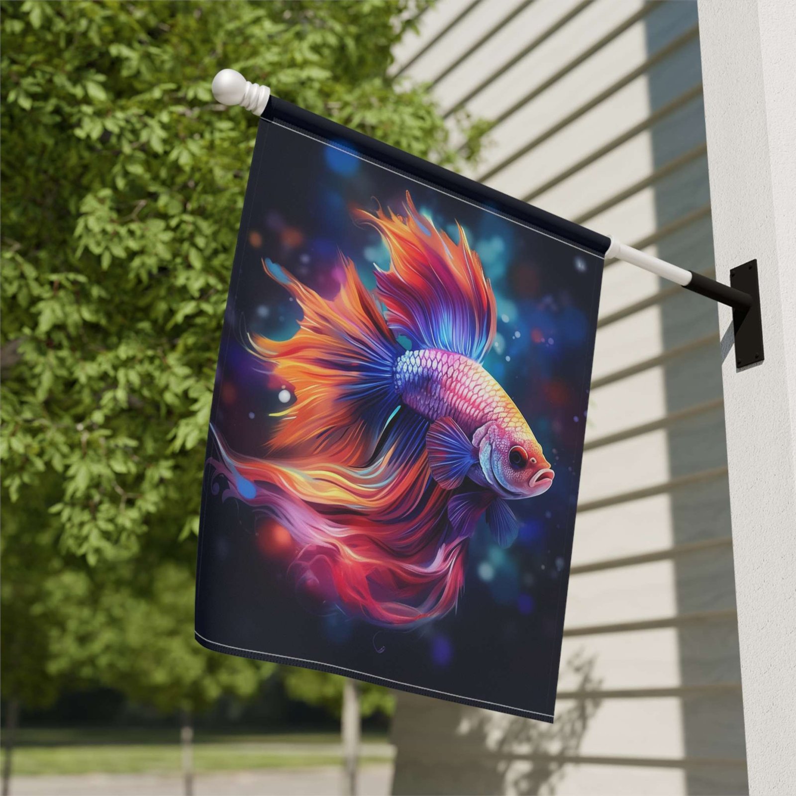 Vibrant Betta Fish Garden Flag - Image 8