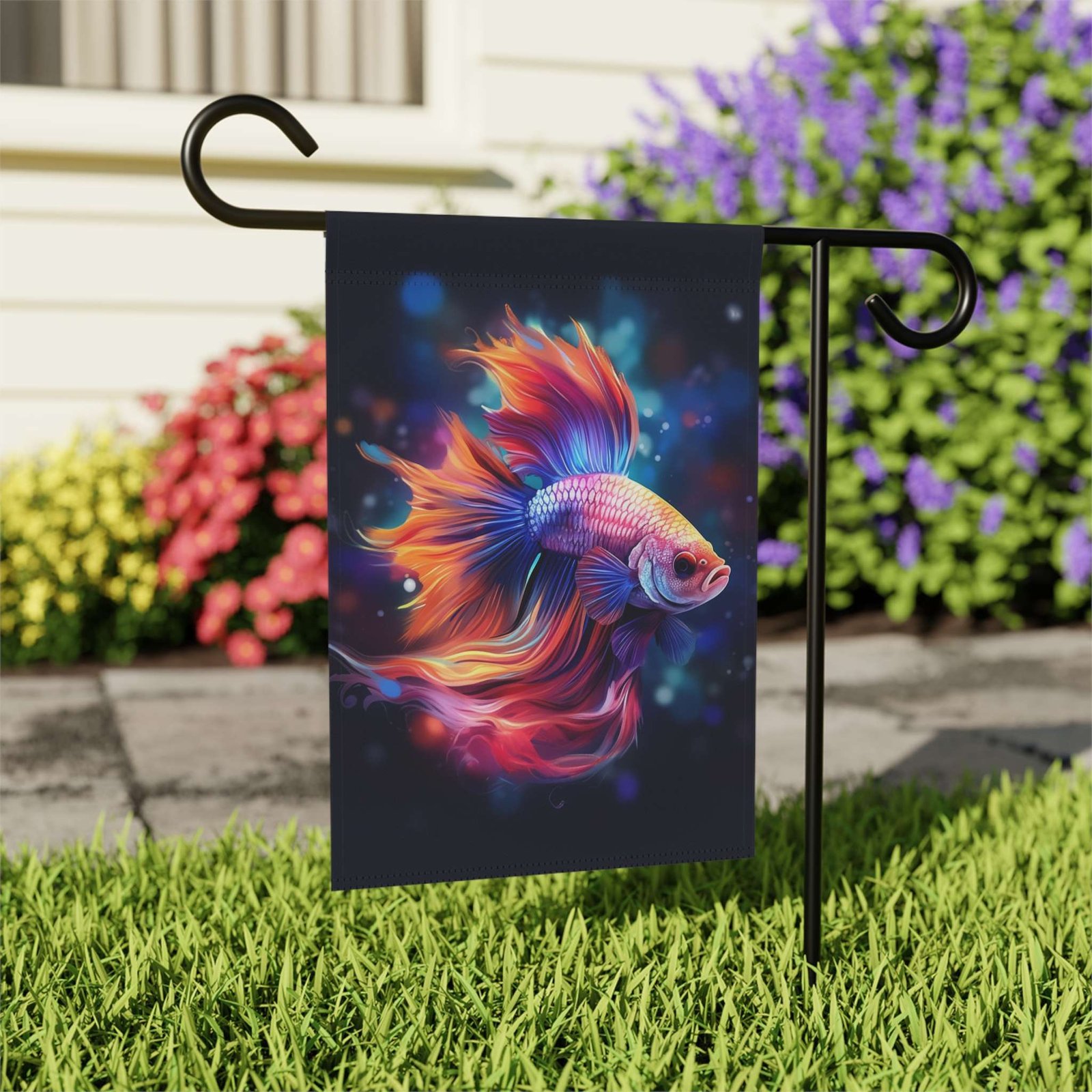 Vibrant Betta Fish Garden Flag - Image 7