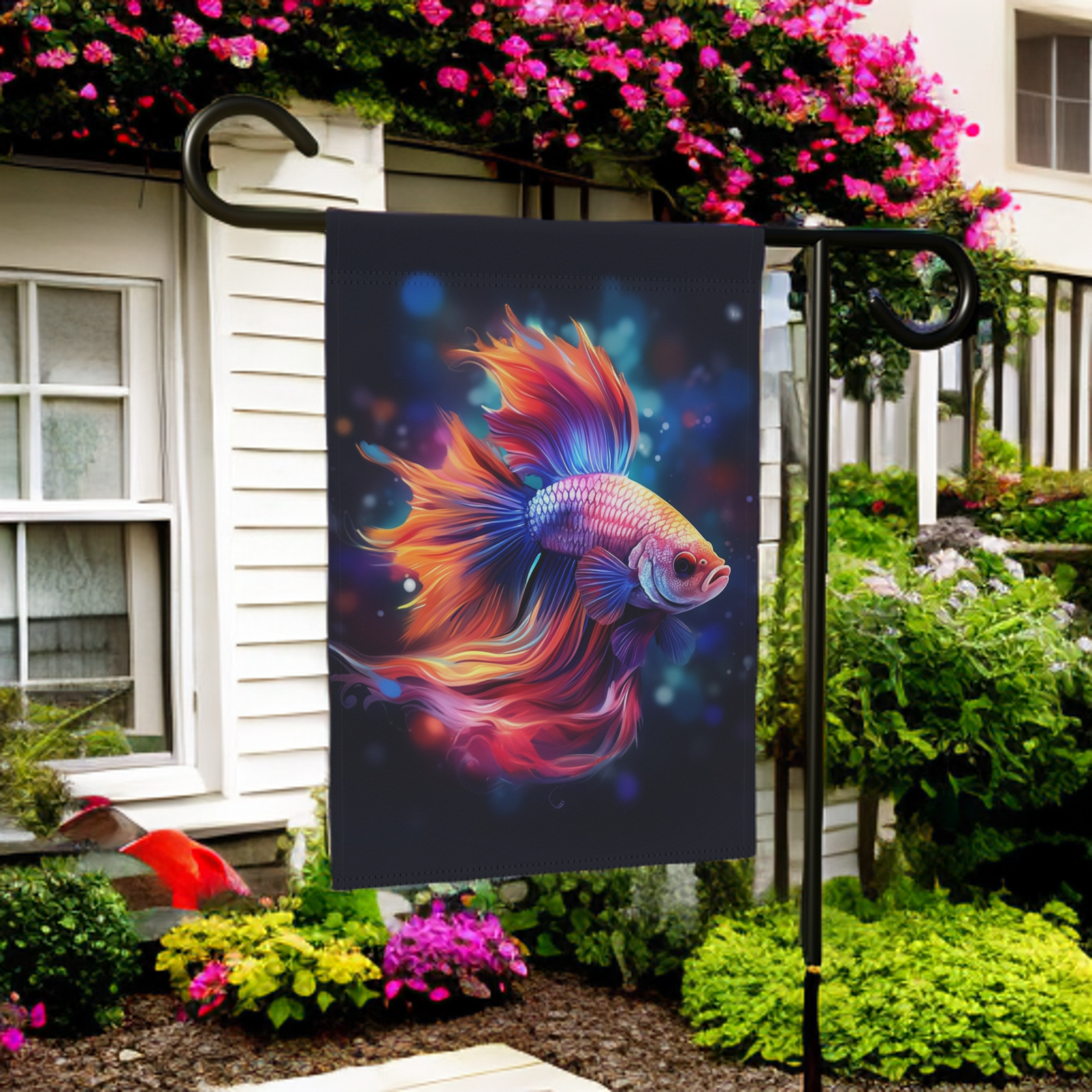 Vibrant Betta Fish Garden Flag - Image 6