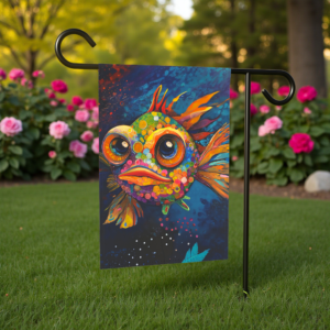 Abstract Fish Garden Flag