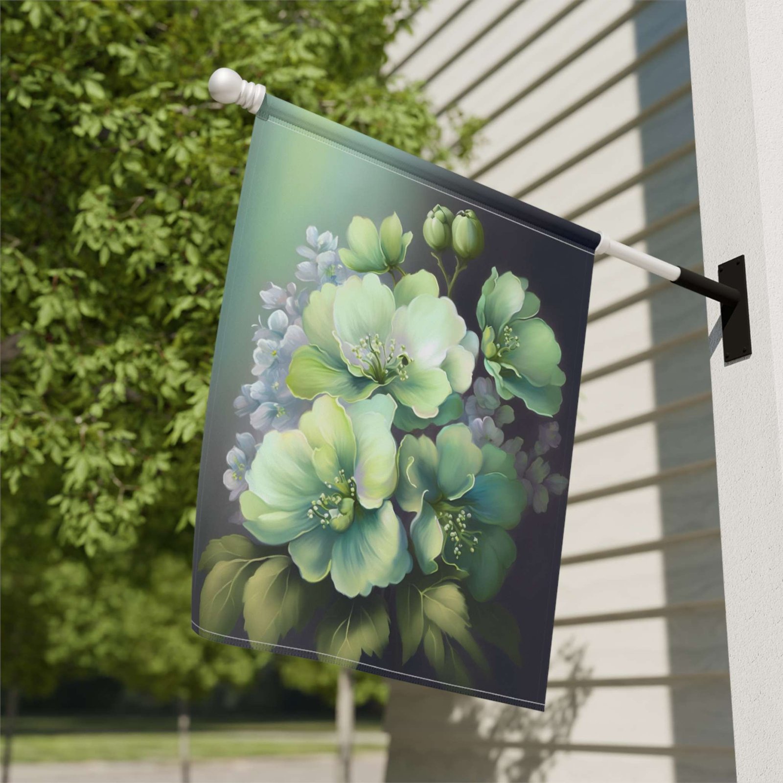 Green Flower Garden Flag - Image 8