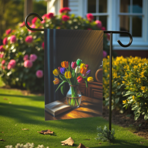 Vase of Tulips Garden Flag