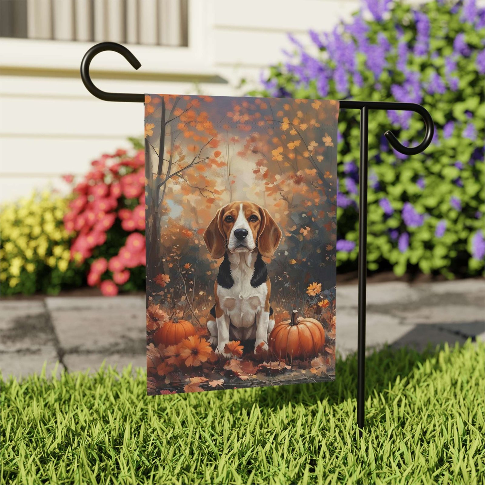 Fall Beagle and Pumpkin Garden Banner - Image 7